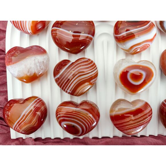 Carnelian Puffy Heart / Red Sardonyx Heart Crystal - Picture 3 of 7